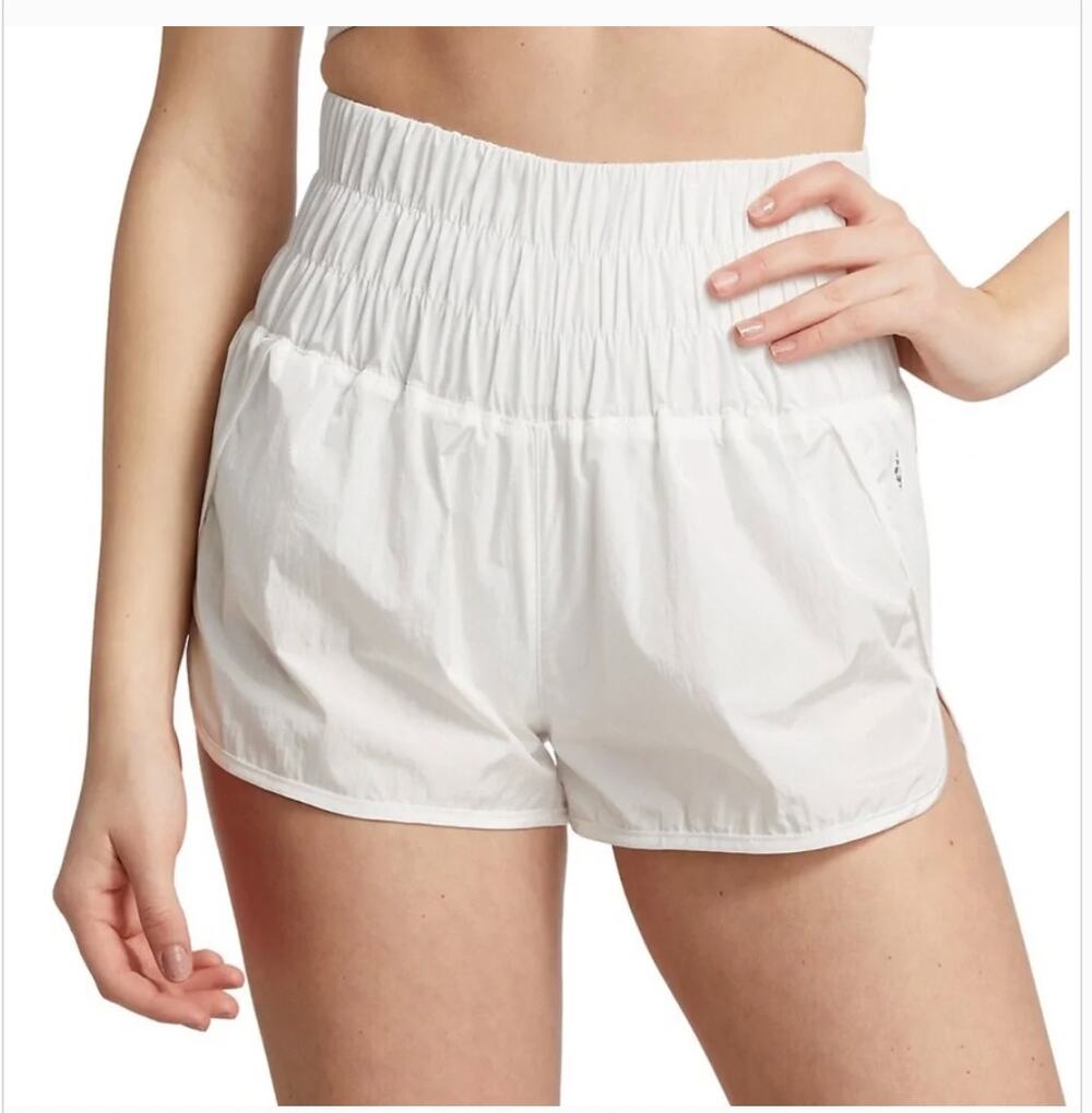 Free People Movement The Way Home Run Shorts white cream size Medium